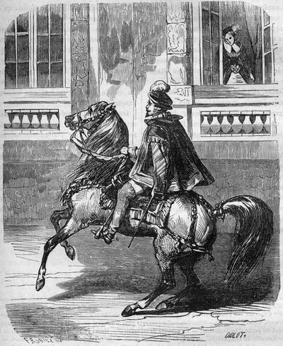 Les amours du roi Henri II (1519-1559) et de Diane de Poitiers (1499-1566). Gravure dans « Histoire de la prostitution et de la débauche chez tous les peuples du globe depuis l