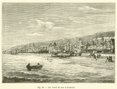 Les bains de mer a Trouville - French School