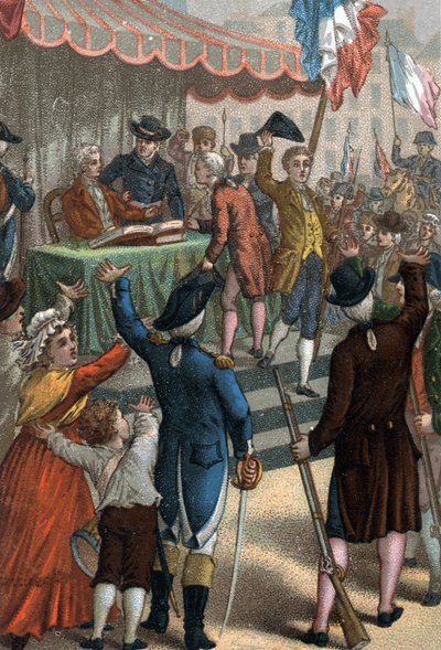 Les enrôlements volontaires (devant le théâtre de l
