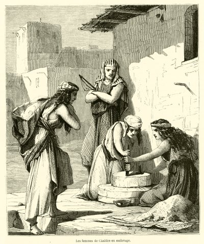 Les femmes de Chaldée en esclavage - French School