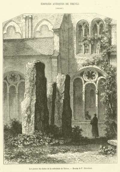 Les pierres du cloître de la cathédrale de Trèves - French School