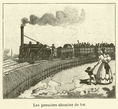 Les premiers chemins de fer - French School