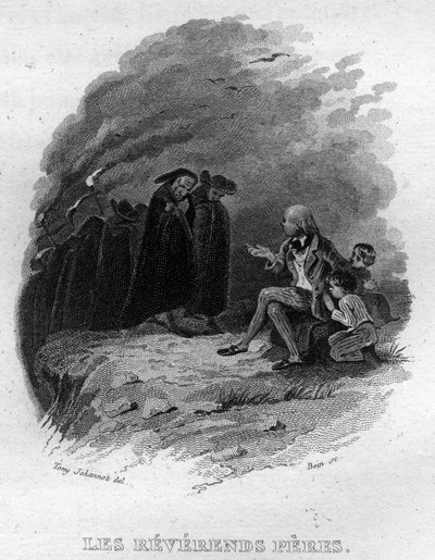 Les révérends pères Chanson de Beranger dans Oeuvres complètes (1834) - French School
