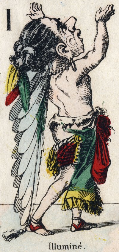 Lettre I : Illuminer. Gravure dans « Alphabet comique ». Nouvelle imagerie d