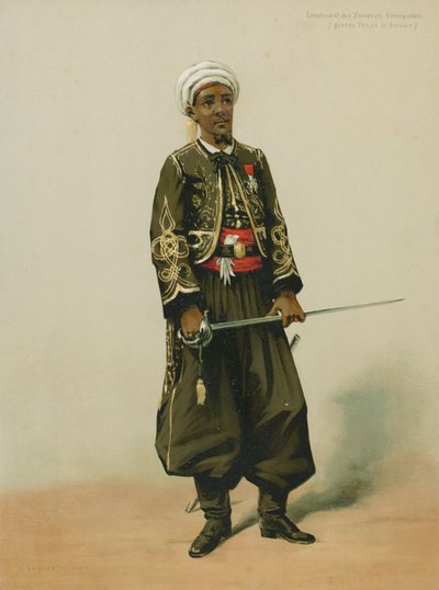 Lieutenant des Zouaves Sénégalais, grande Tenue de Service - French School