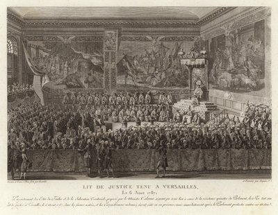 Lit de justice tenu à Versailles - French School