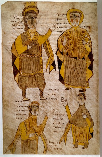 Lodhanri roi des Alamans entouré d