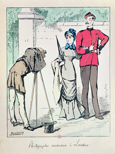 Photographe de rue à Londres, fin du XIXe siècle - French School