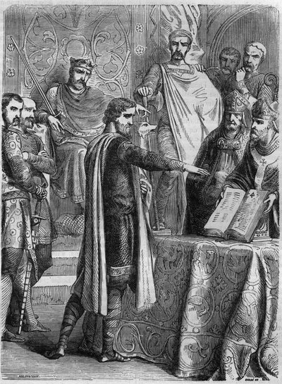 Lothaire II (825-869) prête serment sur l