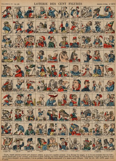 Loterie de cent figures - French School