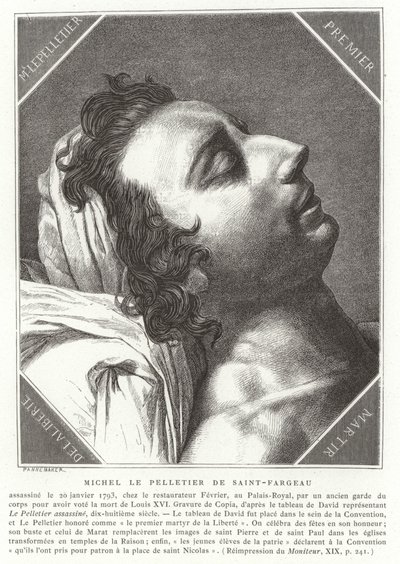 Louis-Michel le Peletier, marquis de Saint-Fargeau, politicien révolutionnaire français, 1793 - French School