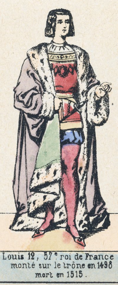 Louis XII, 57e roi de France, monte sur le trône en 1498, mort en 1515 - French School