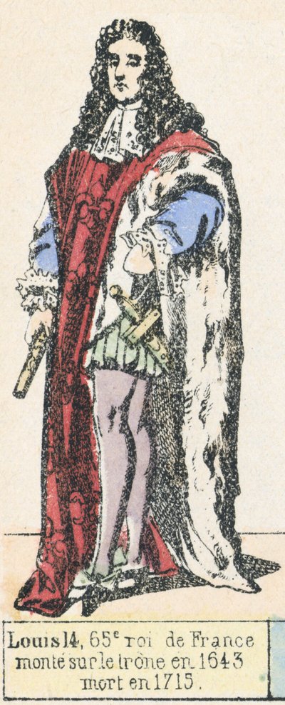 Louis XIV, 65e roi de France, monté sur le trône en 1643, mort en 1715 - French School