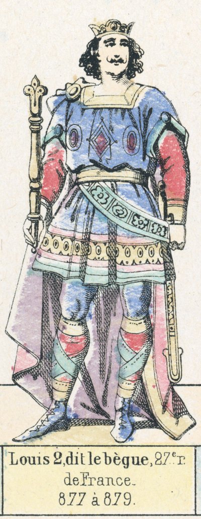 Louis II, dit le Bègue, 27e roi de France, 877 à 879 - French School
