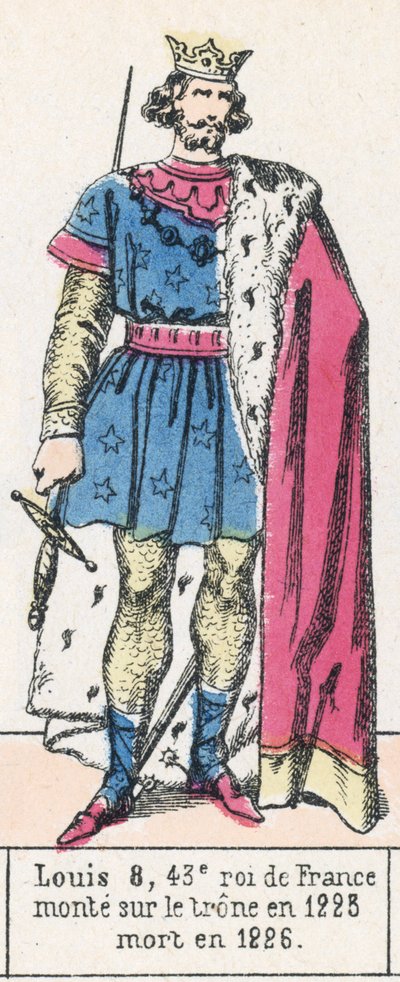 Louis VIII, 43e roi de France, monte sur le trône en 1223, mort en 1226 - French School