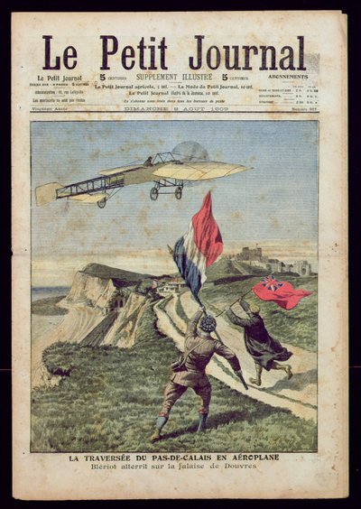 Louis Blériot (1872-1936) atterrissant à Douvres, du 