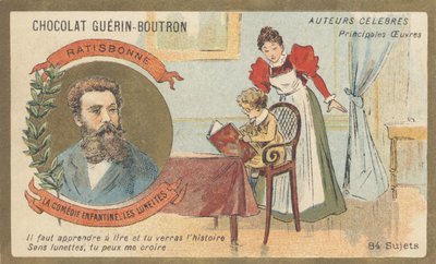 Louis Gustave Fortuné Regensbonne (1827-1900), homme de lettres français, auteur de « La comédie enfantine — Les lunettes » (1861) - French School