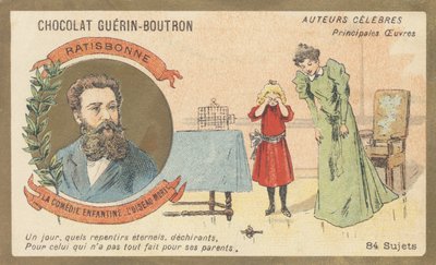 Louis Gustave Fortune Regensbonne (1827-1900), homme de lettres français, auteur de « La comédie enfantine — L