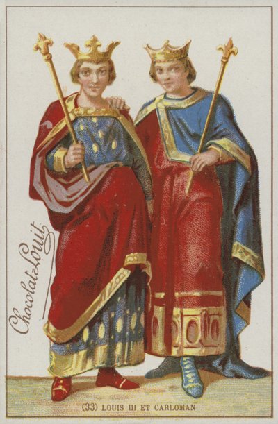 Louis III et Carloman - French School