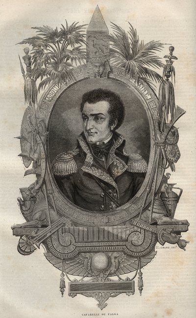 Louis Marie Maximilien de Caffarelli du Falga (1756-1799) général français pendant la Révolution française - gravure dans la Nouvelle Encyclopédie Nationale par Maurice La Charest - 1870 - French School