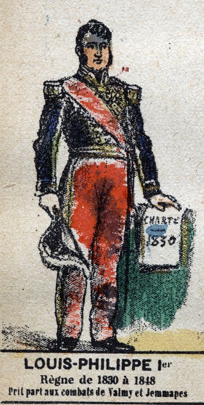 Louis Philippe 1er (1773-1850), roi des Français. Dans « Galerie des rois et reines de France et personnages illustres de 1643 à 1895 » image d