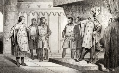 Louis VIII (1187-1226) le Lion reçoit un envoyé de son ennemi Henri III (1207-72) d