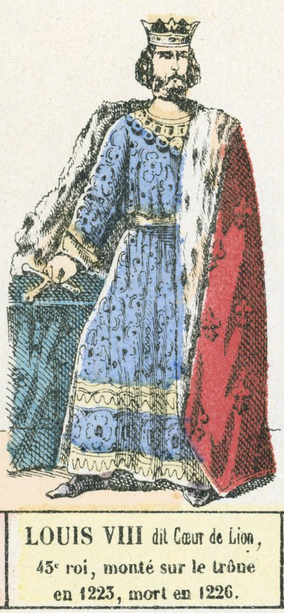 Louis VIII dit Cœur de Lion, 43e roi, monté sur le trône en 1223, mort en 1226 - French School