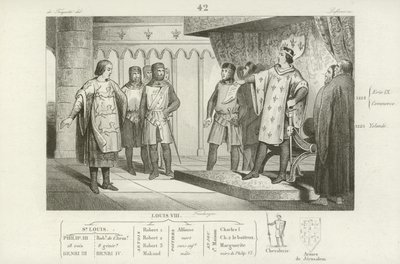 Louis VIII de France recevant un envoyé de son ennemi, Henri III d