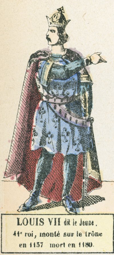 Louis VII dit le Jeune, 41e roi, monte sur le trône en 1137, mort en 1180 - French School