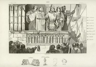 Louis VII de France levant des soutiens pour la Deuxième Croisade, vers 1147 - French School