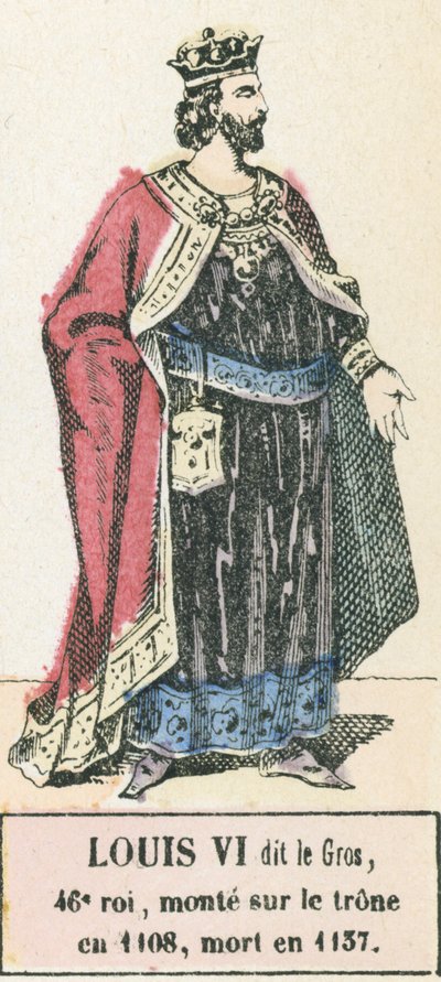 Louis VI dit le Gros, 46e roi, monte sur le trône en 1108, mort en 1137 - French School