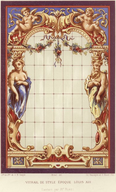 Vitrail de style Louis XIII - French School