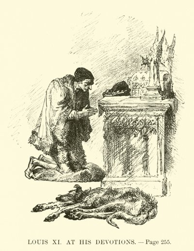 Louis XI en prière - French School