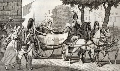 Louis XVIII entrant à Paris lors de la Restauration de 1814, de 