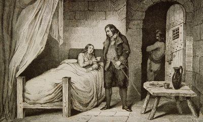 Louis XVII (1785-95) malade et emprisonné, de 