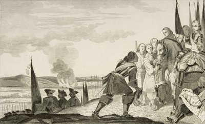 Louis XV (1710-74) à la bataille de Fontenoy en 1745, de 