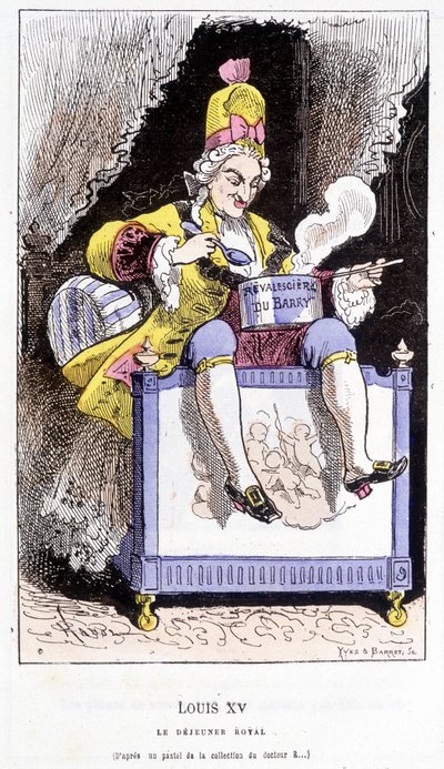 Louis XV - dans "Histoire de France Tintamarresque" de Touchatout - French School