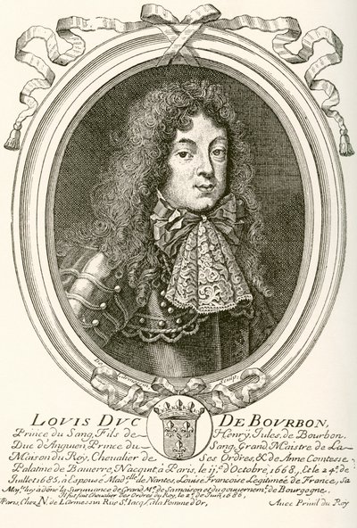 Louis de Bourbon, Prince de Condé, 1668 - 1710. Prince du sang à la cour de Louis XIV. De 