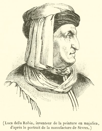 Luca della Robia, inventeur de la peinture en majolique - French School