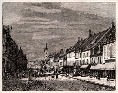 Lure - département de Haute-Saône dans la région de Bourgogne-Franche-Comté - gravure dans « La France illustrée : géographie, histoire, administration statistique » par V.-A. Malt-Brown. 1884 - French School
