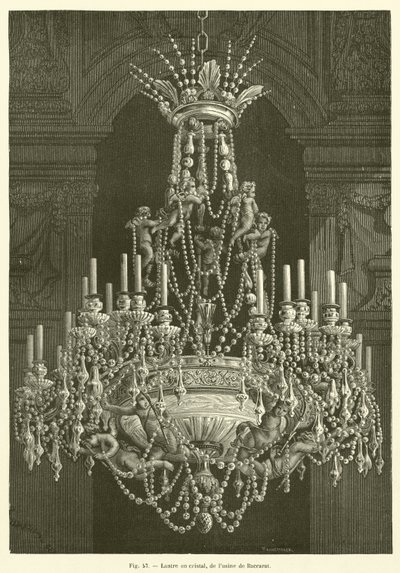 Lustre en cristal, de l