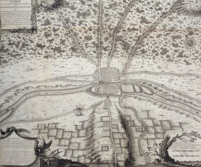 Lutetia ou le deuxième plan de Paris aux IVe et Ve siècles après J.-C., 1722 - French School