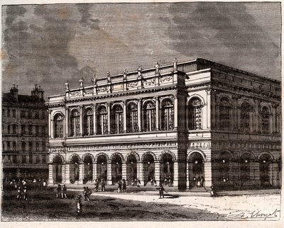 Lyon : Le Grand Théâtre - gravure dans « La France illustrée : géographie, histoire, administration statistique » par V.A. Malt-Brown. 1884 - French School