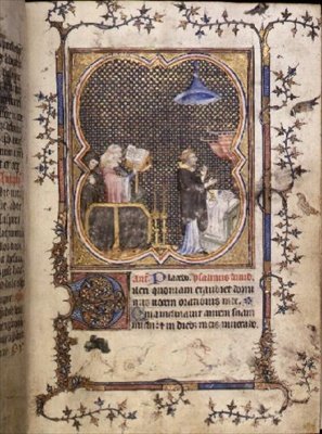 MS 3-1954 f.37r Funérailles dans une église, latin et français, des 
