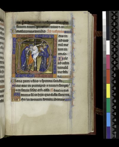 MS 300 f.220r, folio du Psautier et Heures d