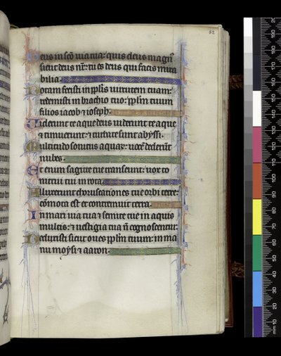 MS 300 f.82r, du Psautier et Heures d