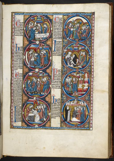 MS. Harley 1527, f.77r, miniatures de la Bible moralisée - French School