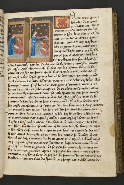 Page de Cent Nouvelles Nouvelles, c.1461-62 - French School