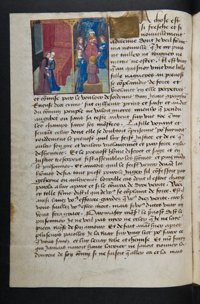 Page de Cent Nouvelles Nouvelles, c.1461-62 - French School