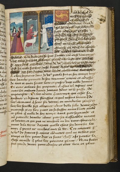 Page de Cent Nouvelles Nouvelles, c.1461-62 - French School